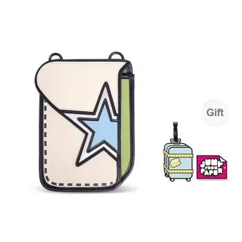 JumpFromPaper Synthetic Leather Spandex Shoulder Bag Women's Lemon/Shattered Ice Blue