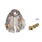 Brown Gray Silk Scarf Buckle Box (Random 1 Pc)