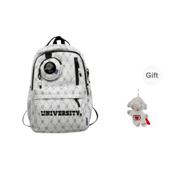 URBAN FOREST Nylon Backpack Unisex White/Gray/Black/Blue/Coffee