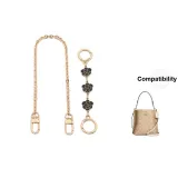 Black Camellia Round Buckle 15cm+Decorative Chain 40cm
