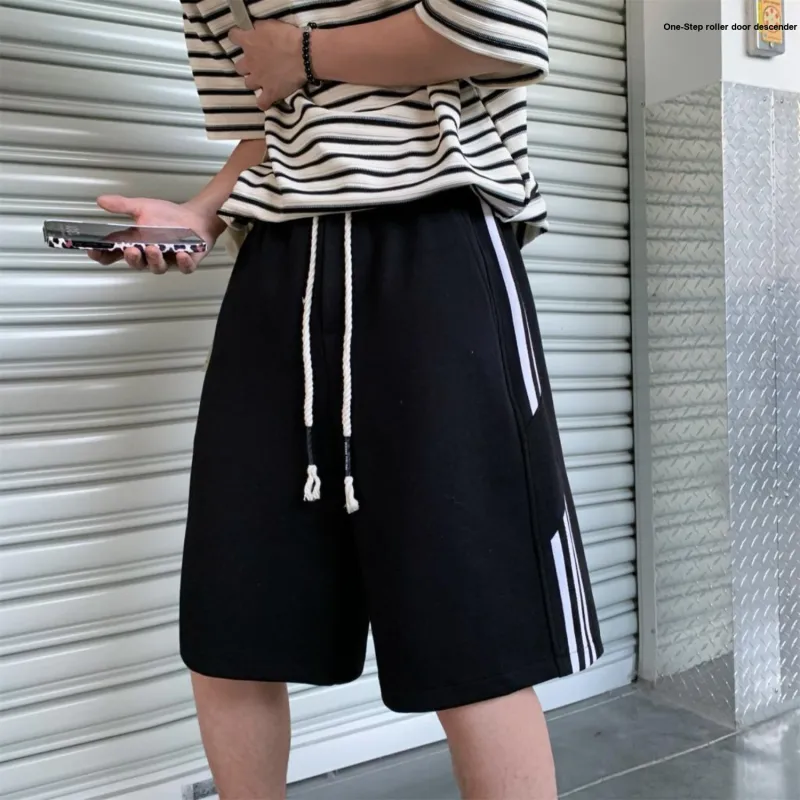 WHELVE Casual Shorts Unisex Black-3