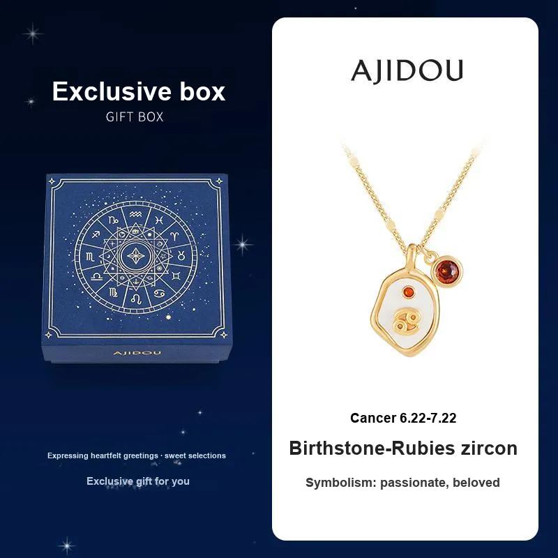 AJIDOU Shell Necklaces Women's Gold-16