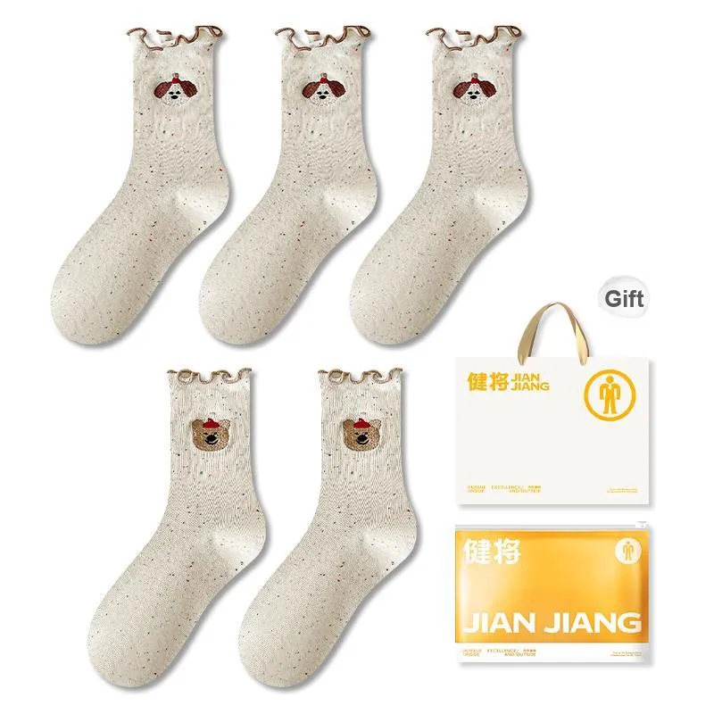 Master Mid Calf Socks Women's Shopping Bag 5 Pack-10
