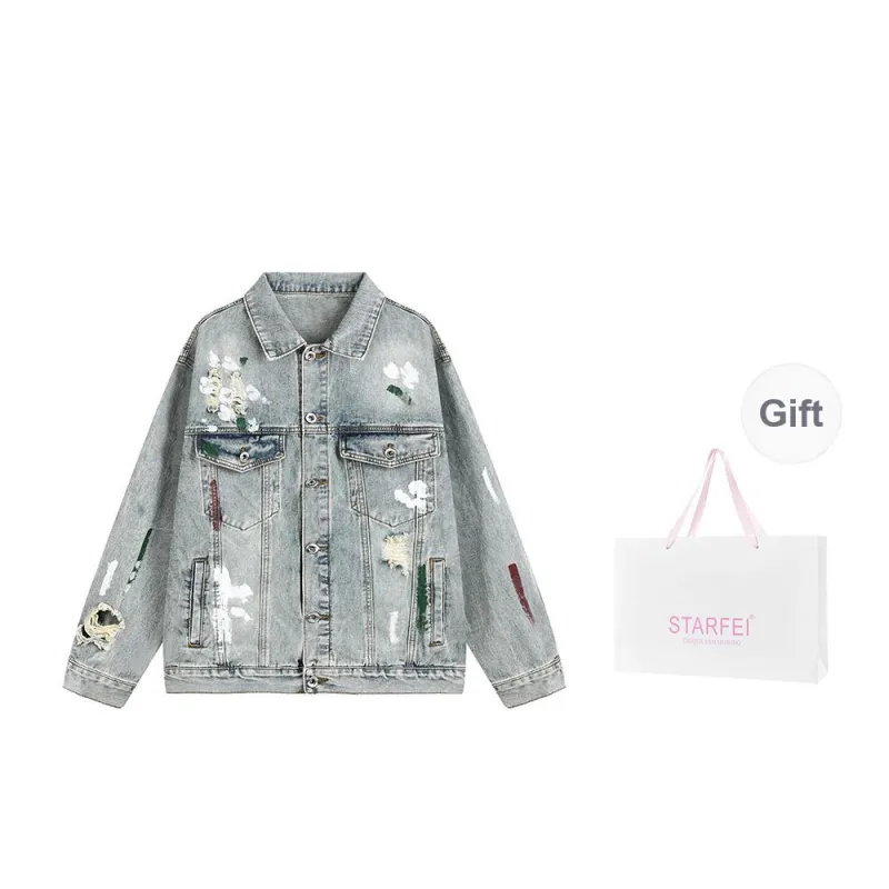 STARFEI Denim Jacket Unisex Blue-0