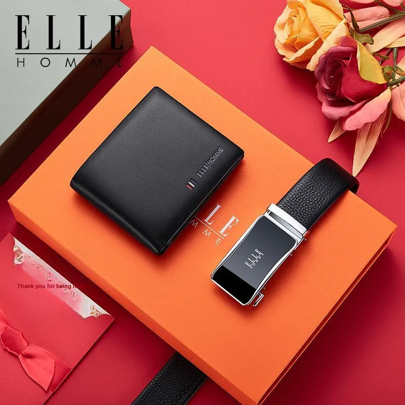 ELLE HOMME Cow Leather Belts Men's Width  3.5cm-11