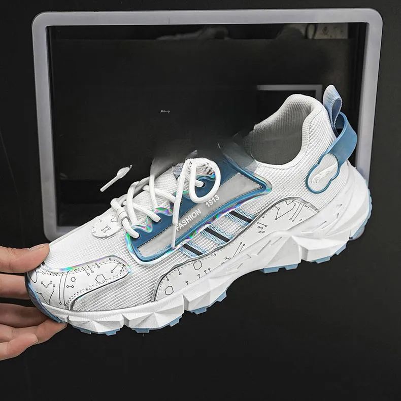Green Feet Anti Slip Wear Resistant Low Top Chunky Sneakers Men's-7