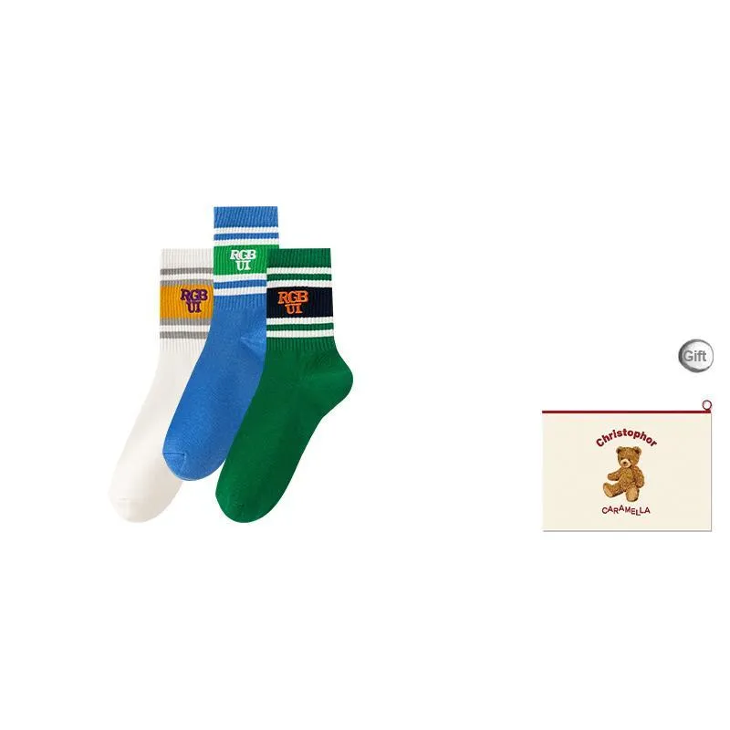Caramella Mid-Calf Socks Men's Shopping Bag Combo Set-15