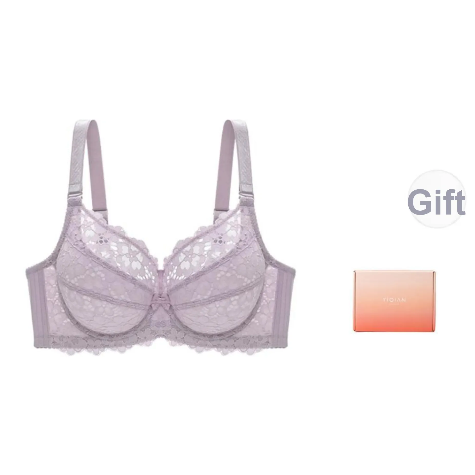 Yiqian Bra Women's Crystal Purple