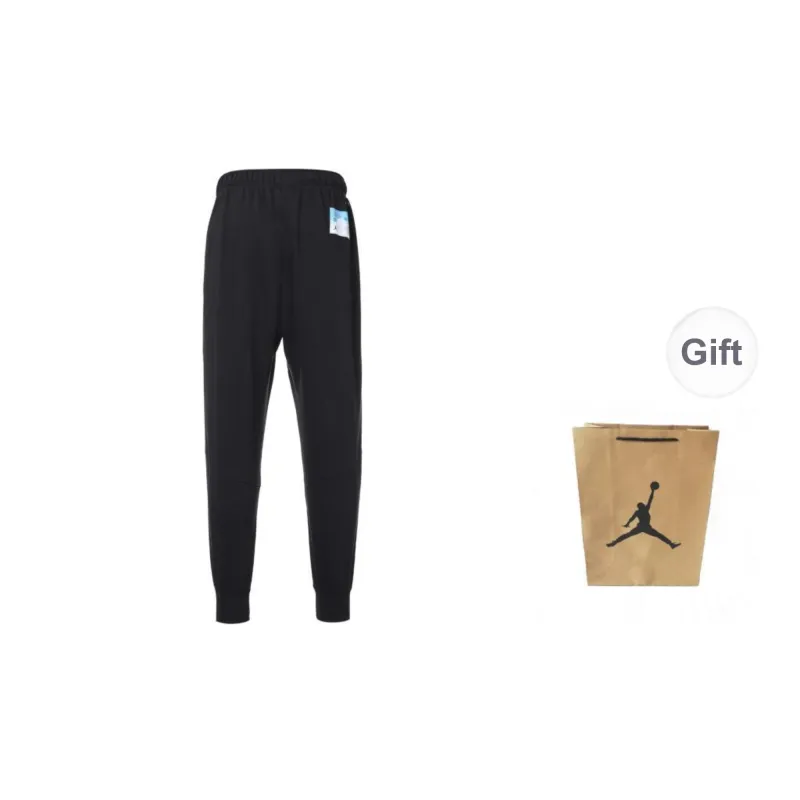 Jordan Knitted Sports Pants Unisex Black Shopping Bag Included-1