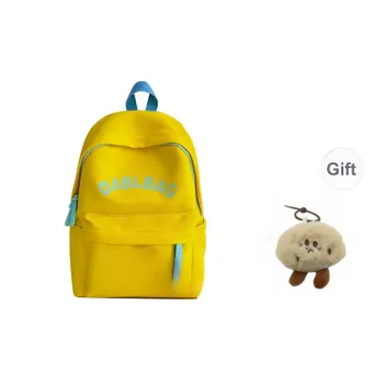 URBAN FOREST Nylon Backpack Unisex Yellow/Green/Ecru