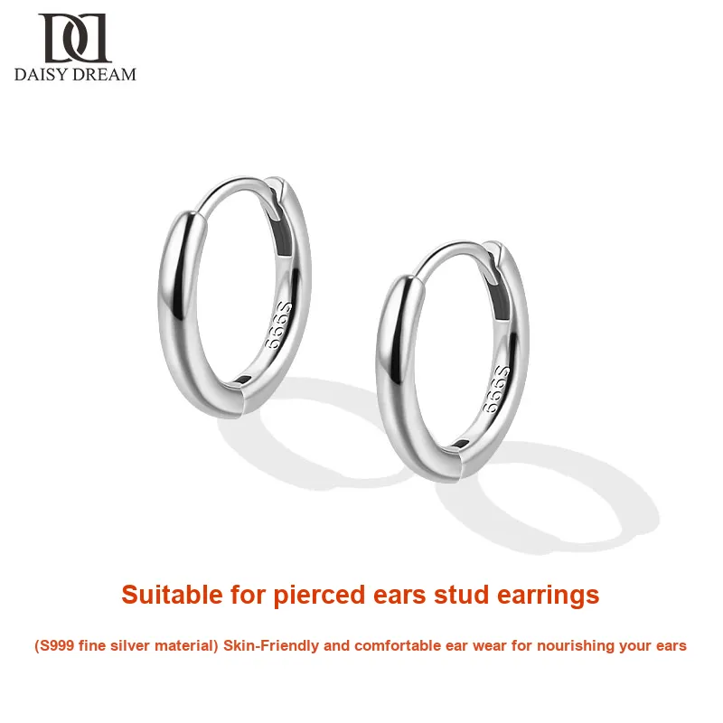Daisy Dream S999 Fine Silver Earrings Unisex-3