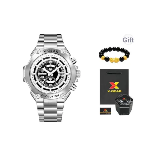 X Шестерня Кварцевый механизм Мужские часы 46 мм Скелет