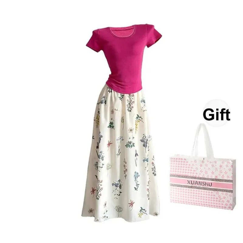 XUANSHU Two Piece Skirt Sets Women's-0