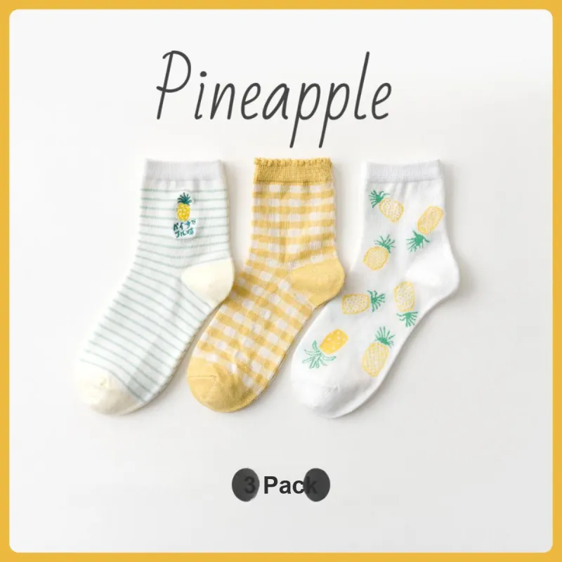 Caramella Mid Calf Socks Women's 3 Pack-5