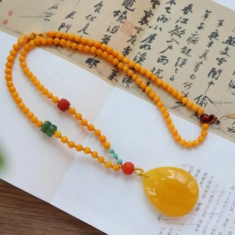Xifeng Building Beeswax Necklaces Unisex-1