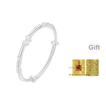 Bear Silversmith 999 Fine Silver Sterling Silver Bangle Women's