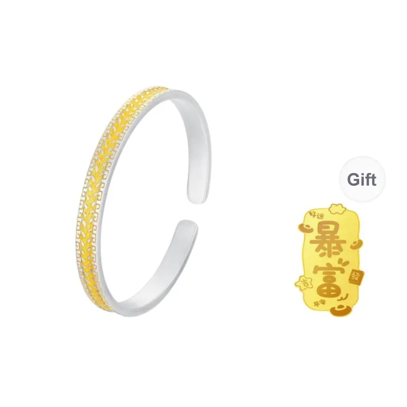 CHAOHONGJI Sterling Silver 990 Bangles Unisex-5