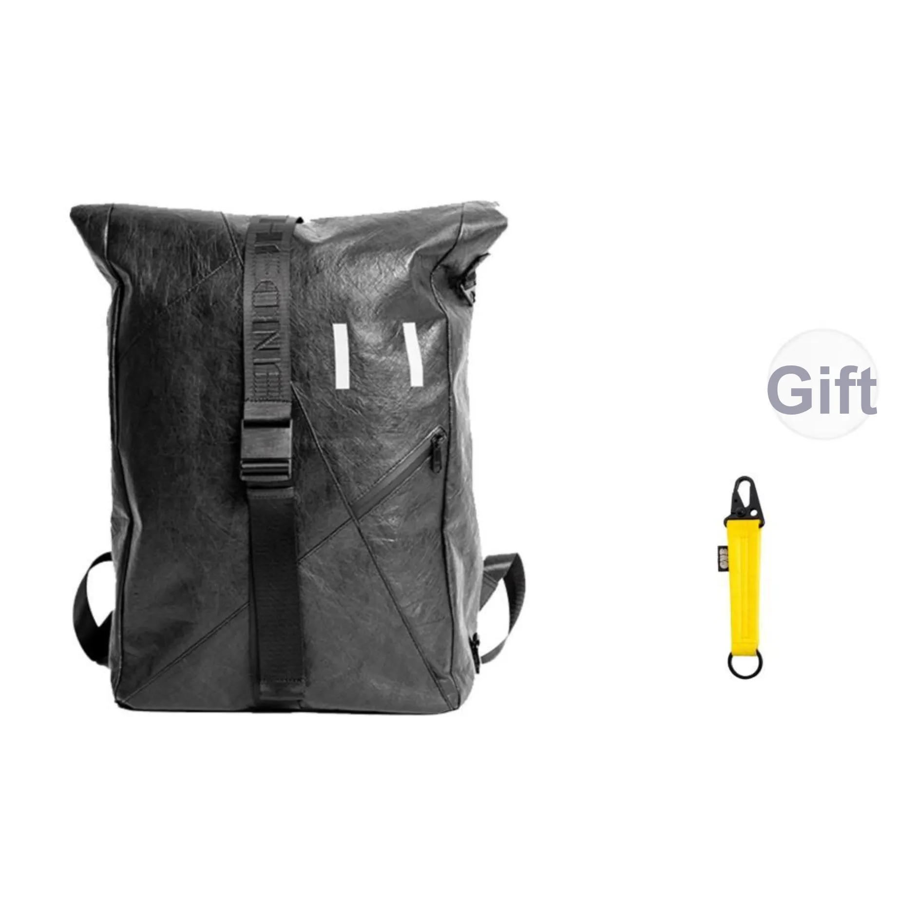 One Person's Planet DuPont Paper Backpack Unisex Black