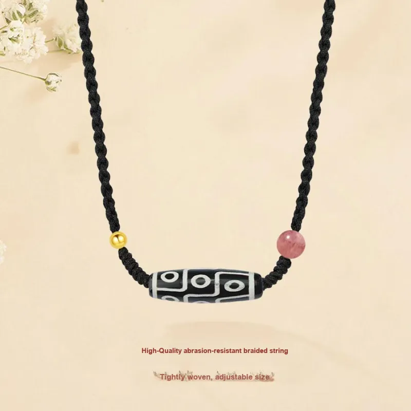 Master Kim Agate Handmade Braided String Necklace Unisex-2