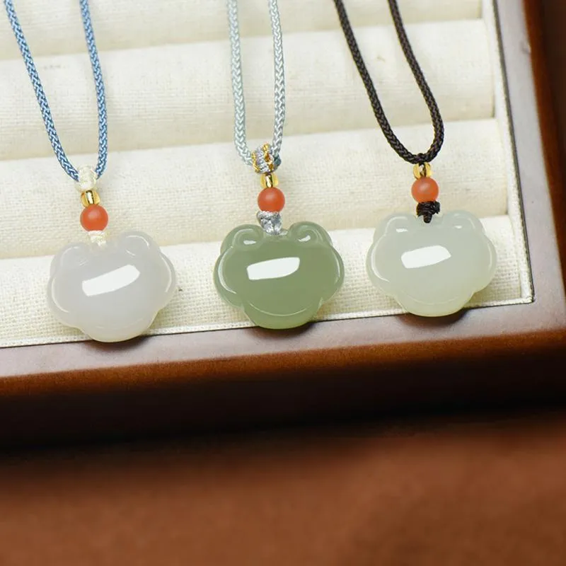 KUNYUYAO Hetian Jade Pendants White Jade Unisex-18