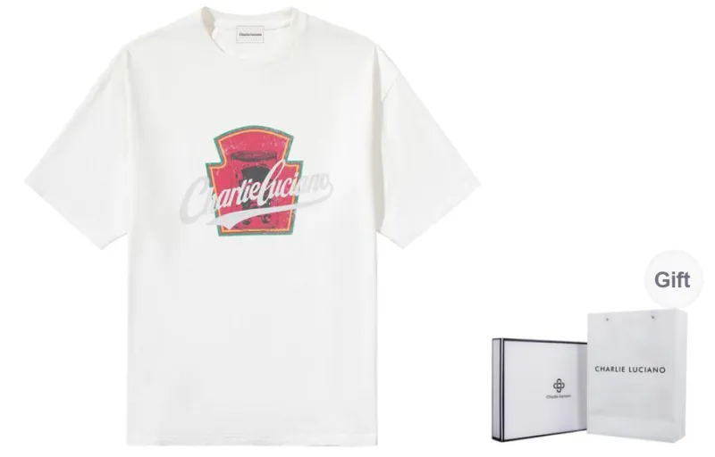 Charlie Luciano T Shirt Unisex White-1