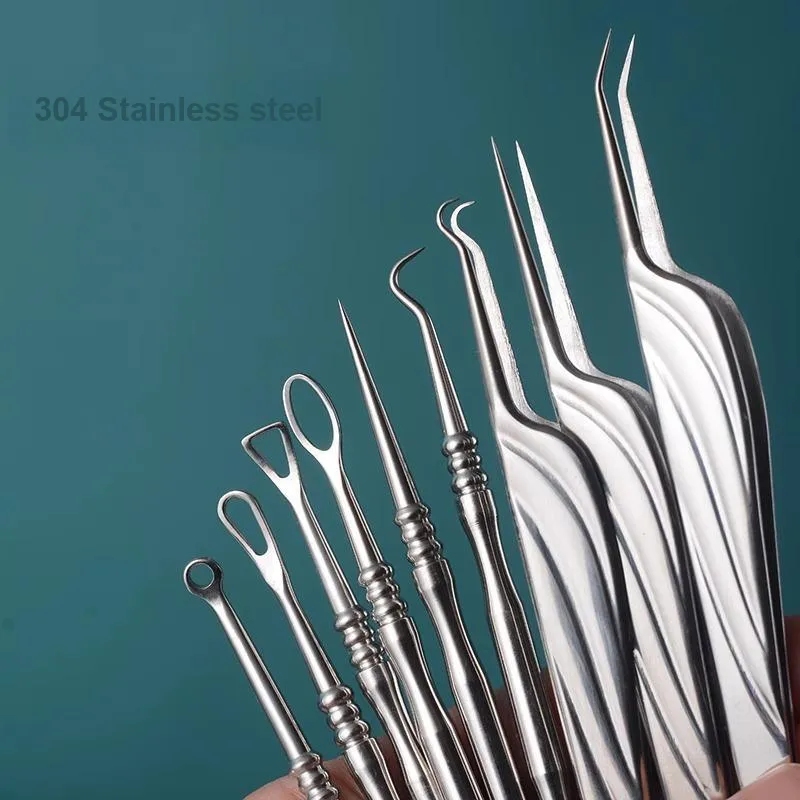 XIAOTIANLAI Pimple Extractor Set Stainless Steel Beauty Tool For Removing Blackheads And Pimples-2