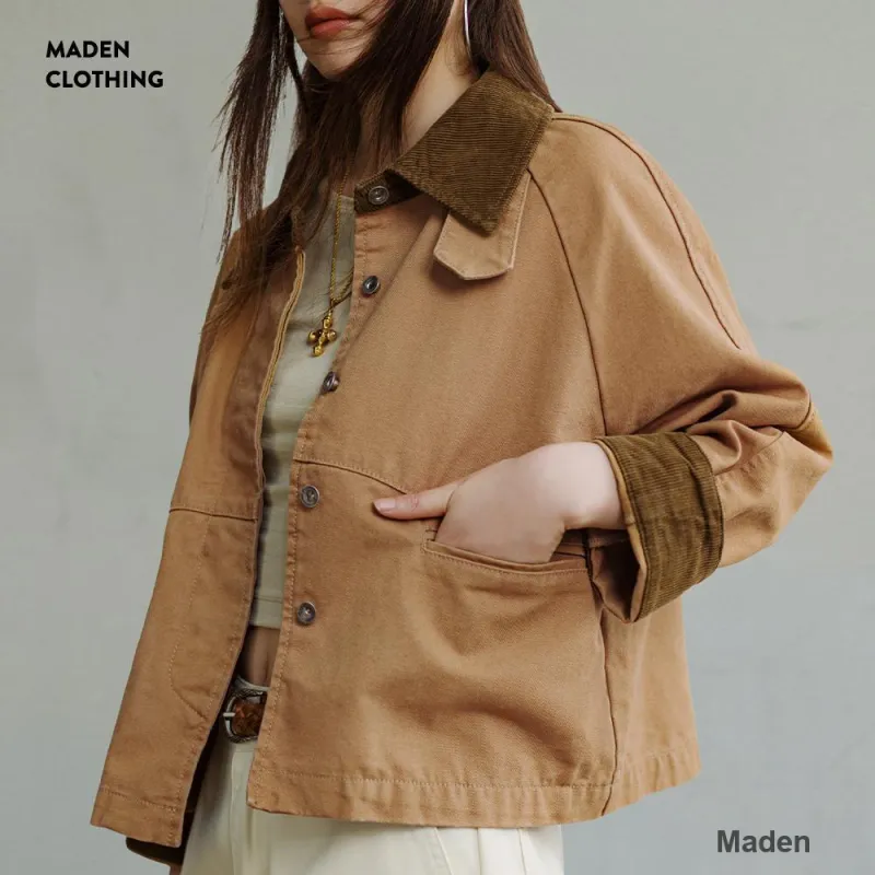 MADEN Jackets & Coats Women's Khaki-2