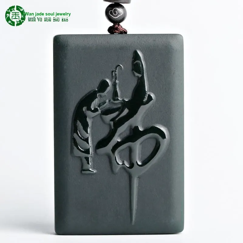 WANYUHUN Pendants Green Jade Unisex-4