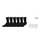 Milk White Blue Box+3 Pack (Black-Thigh-High Socks)