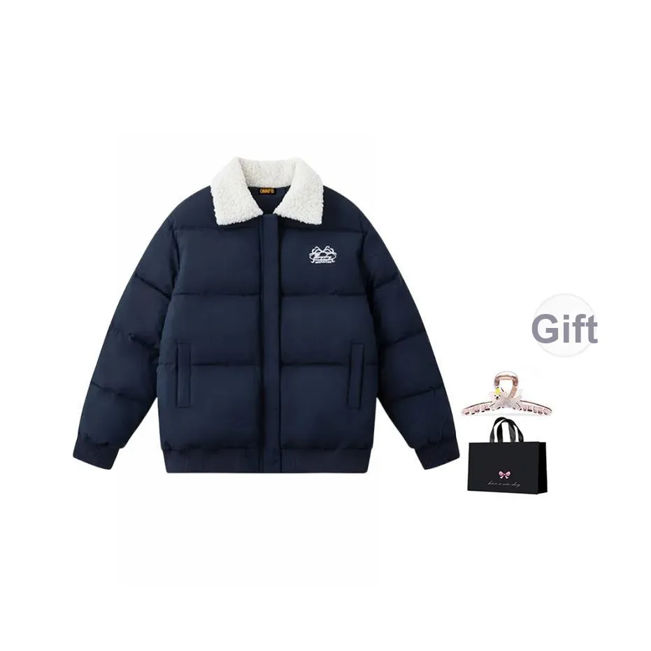 Aimilian Темно-синий Синий Женский Пуховик