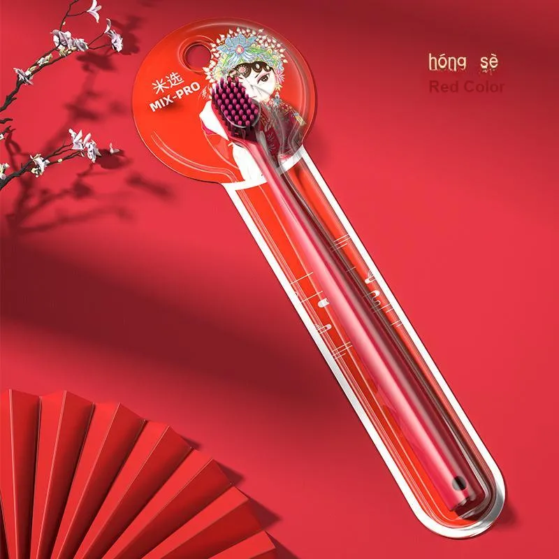 CHENYISHENG Soft-Bristled Adult Chinese Fashion Trend Toothbrush Single Pack Chinoiserie Wide Head Toothbrush-9