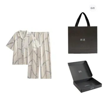 Same Language Pajama Gift Box Men's Orange White · Line