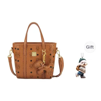 JANE KLAIN Synthetic Leather Handbag Regular Women's Caramel Brown/Cherry Blossom Pink