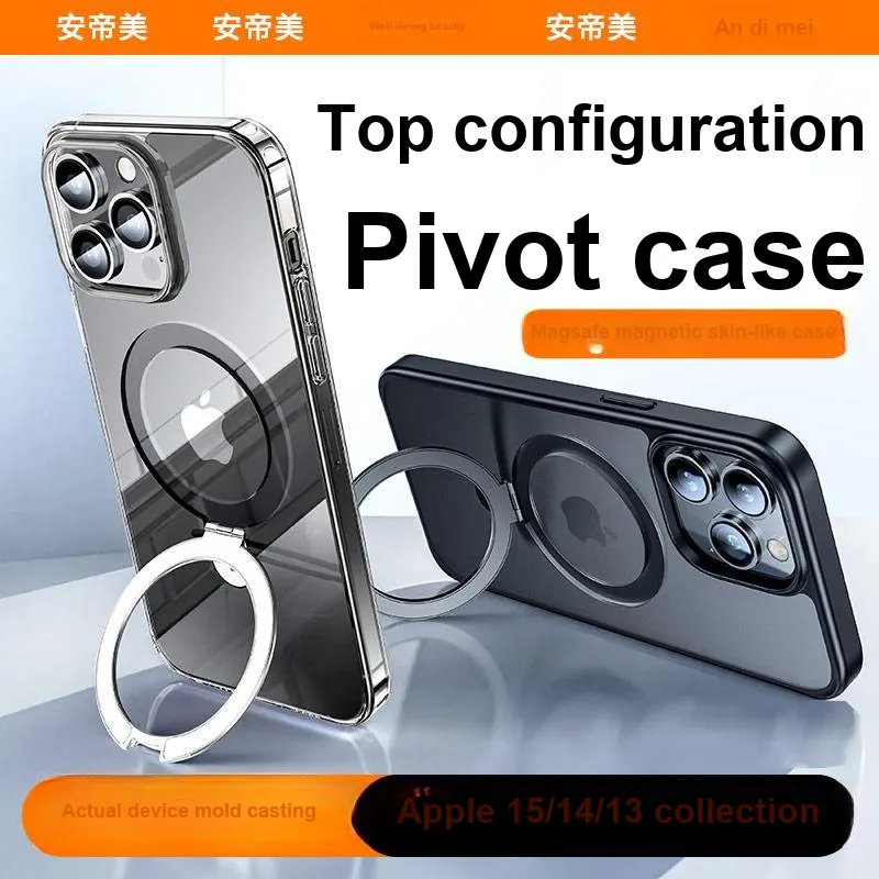 Andmo ABS + PC Material Magnetic Stand Case Compatible With Apple 15/14promax Phone Cases-3