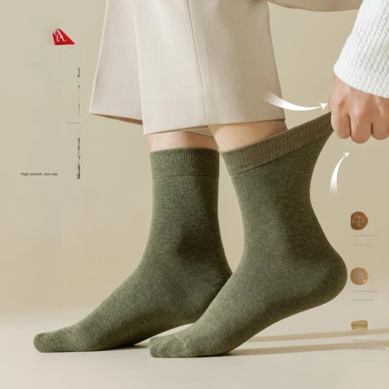 XXLLG Mid Calf Socks Men's 4 Pack-4