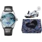 Meteorite Blue Dial-Black Leather Strap