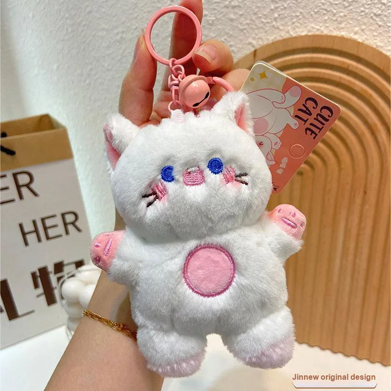 Jinnew Plush Pendants Unisex Grey/Pink/Yellow/Brown-6