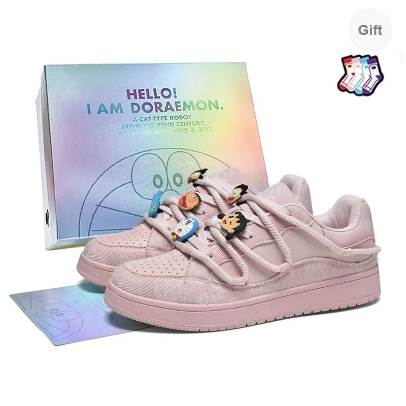 DoraemonA Box Limited Edition Puffy Shoes Low-Top Skateboard Shoes Unisex-280