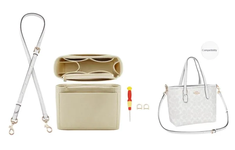 Kim Yeon sha Artificial Leather Bag Strap Women's Milk Tea-21