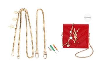 GUYI Alloy Resin Bag Accessories Women's Red/Gold