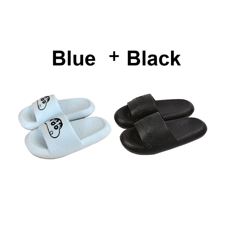 SHIGUDE x Crayon Shinchan Sandal Slippers Unisex, Milk White-14