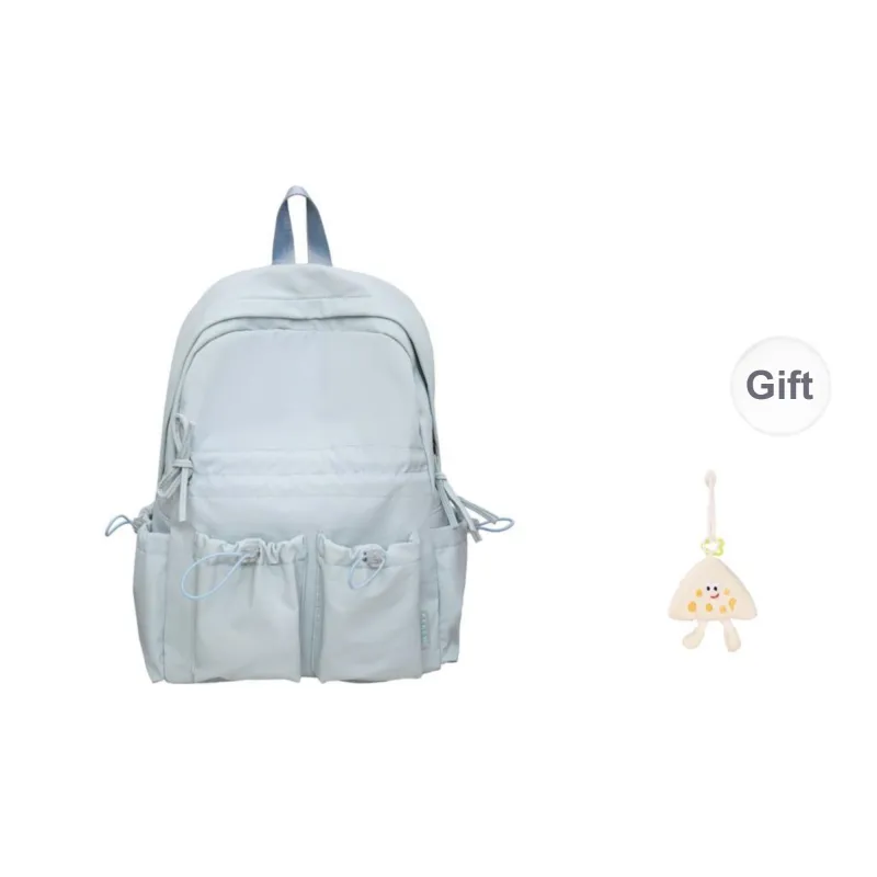 KAMLUI Nylon Backpack Regular Unisex Black/White/Pink/Yellow/Blue-21