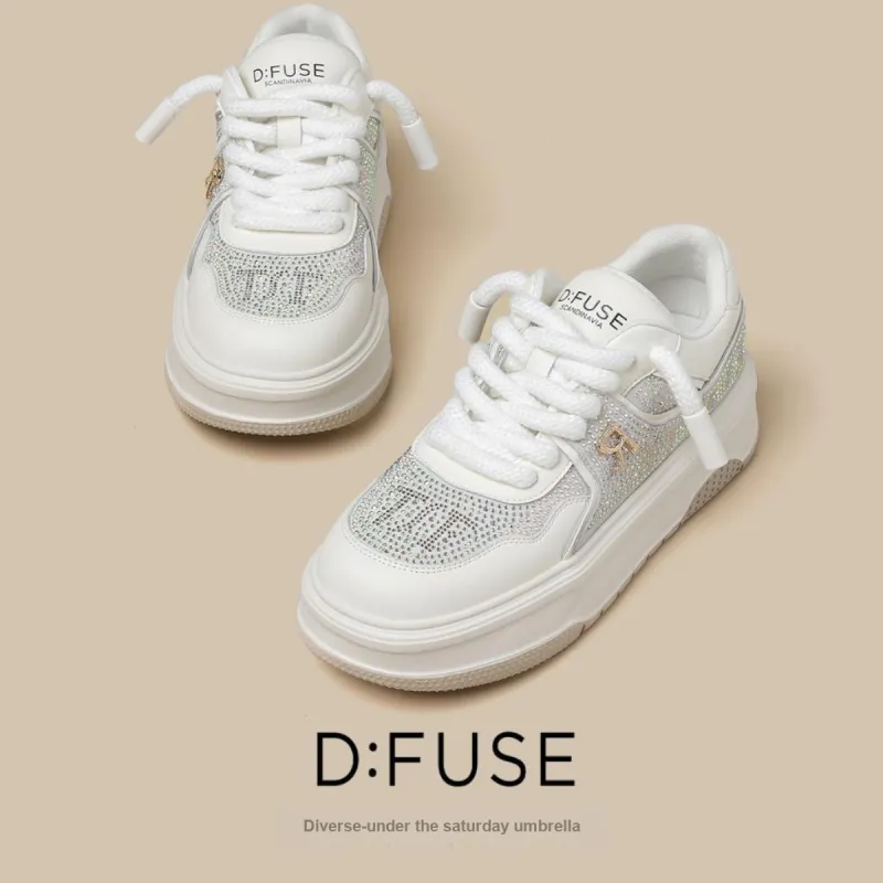D FUSE SCANDINAVIA Skateboard Shoes Women's Low Top Beige-3
