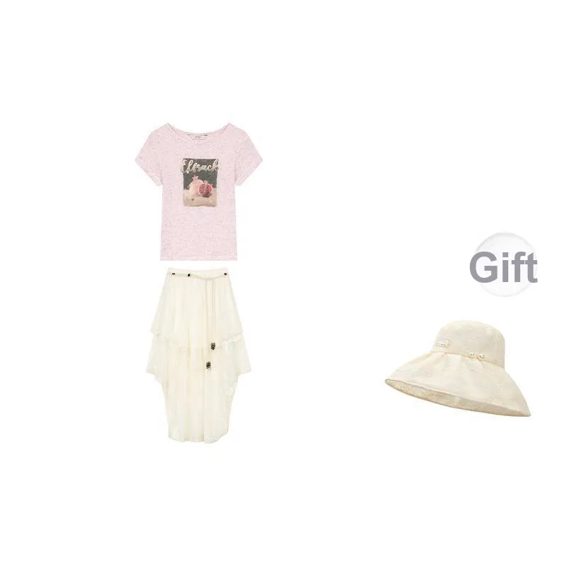 ELF SACK Two Piece Skirt Sets Women's-28