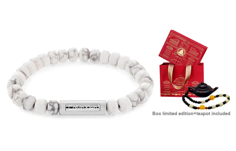 CK/Calvin Klein Marble Bracelets Men's Fortune Beaded Bracelet-0