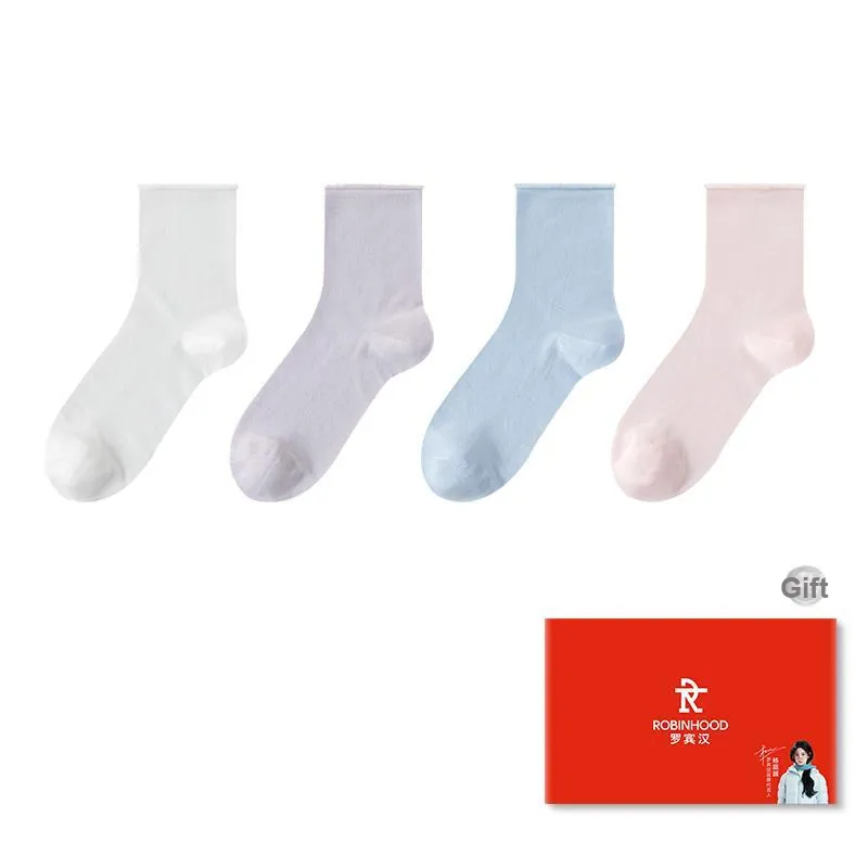 ROBINHOOD Mid Calf Socks Women's Box 4 Pack-0