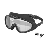 Black Swim Goggles (Transparent Lens)
