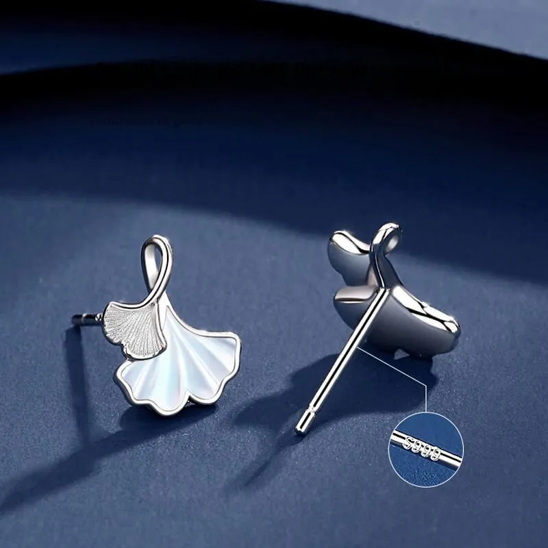 GAGA 999 Fine Silver Stud Earrings Women's-4