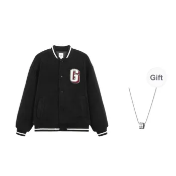 GAP Puffer Jackets Unisex Black+Necklace