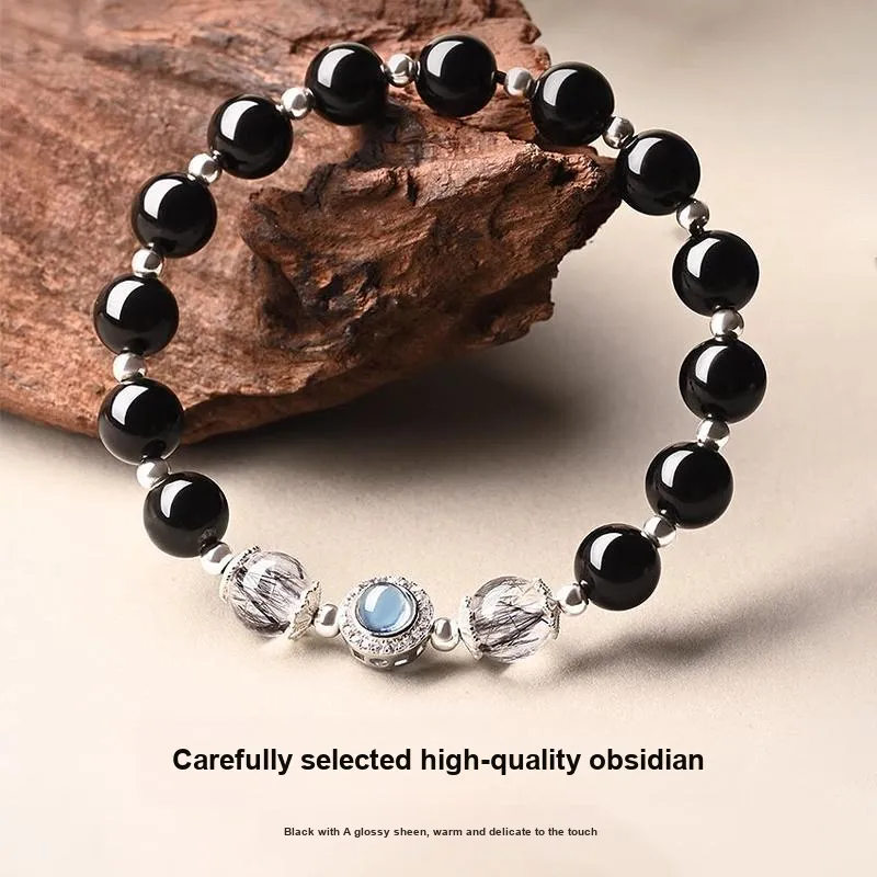 Ostantin Obsidian Bracelets Unisex-5